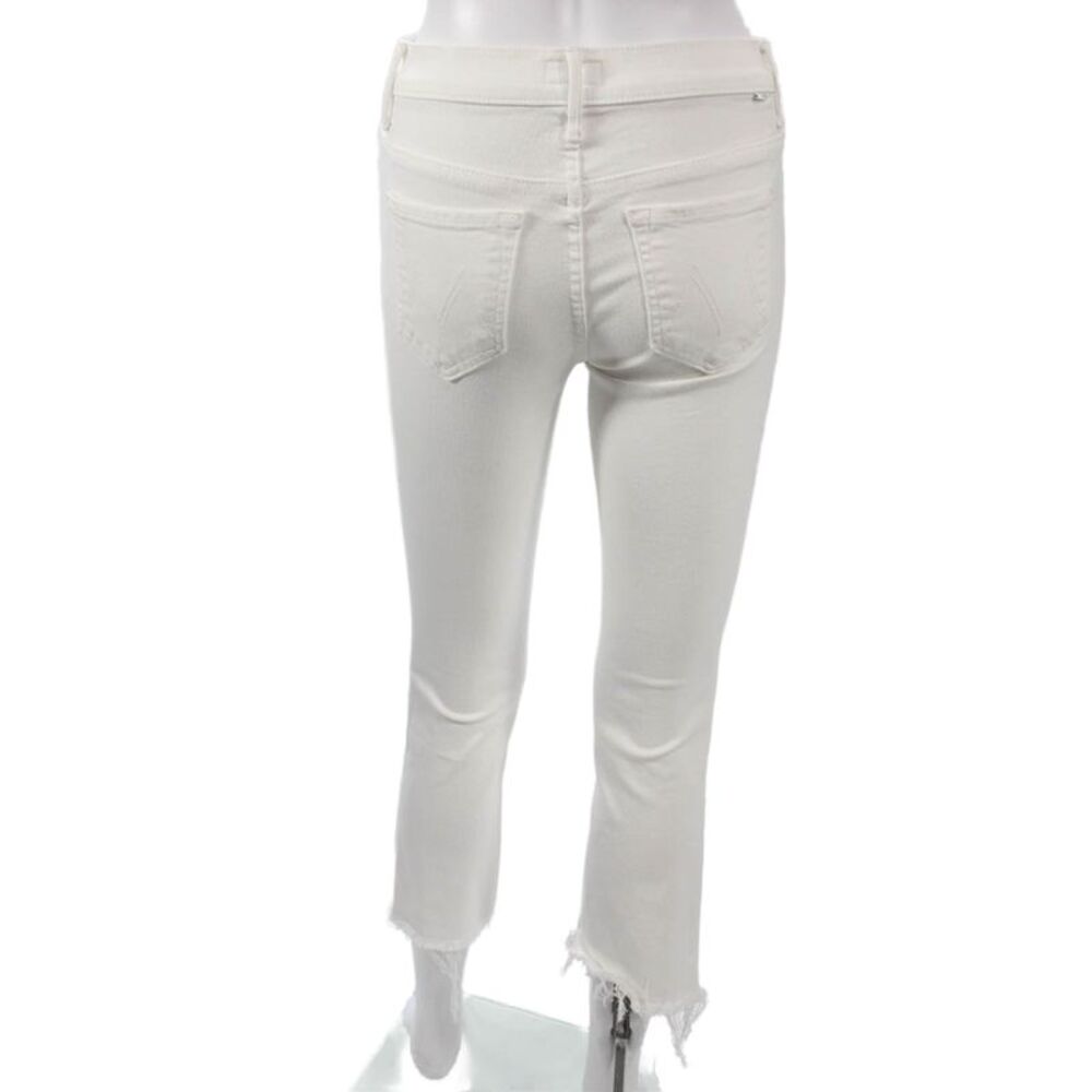 Mother Womens Cropped Ankle Jeans White Mid Rise Size 25 - Picture 3 of 7